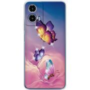Чохол зі стразами Motorola Moto G35 Butterflies