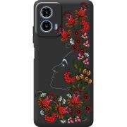 Чорний чохол BoxFace Motorola Moto G35 3D Ukrainian Muse