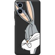 Чорний чохол BoxFace Motorola Moto G35 Lucky Rabbit