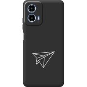 Чорний чохол BoxFace Motorola Moto G35 Paper Plane