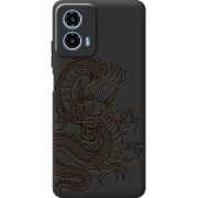 Чорний чохол BoxFace Motorola Moto G35 Chinese Dragon
