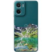 Прозорий чохол BoxFace Motorola G06 Power Green Mountain