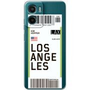 Прозорий чохол BoxFace Motorola G06 Power Ticket Los Angeles