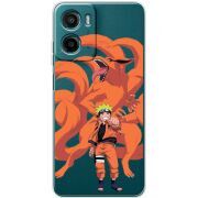 Прозорий чохол BoxFace Motorola G06 Power Naruto and Kurama