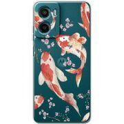Прозорий чохол BoxFace Motorola G06 Power Japanese Koi Fish