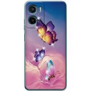 Чохол зі стразами Motorola G06 Power Butterflies