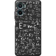 Чорний чохол BoxFace Motorola G06 Power E=mc2