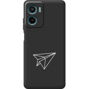 Чорний чохол BoxFace Motorola G06 Power Paper Plane