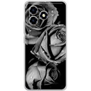 Чохол BoxFace ZTE Blade A36 Black and White Roses