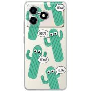 Прозорий чохол BoxFace ZTE Blade A36 с 3D-глазками HIYA