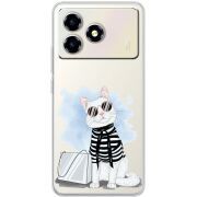 Прозорий чохол BoxFace ZTE Blade A36 Cat Style