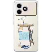 Прозорий чохол BoxFace ZTE Blade A36 Segull in Cofee Pool