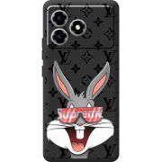 Чорний чохол BoxFace ZTE Blade A36 looney bunny