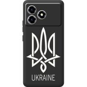 Чорний чохол BoxFace ZTE Blade A36 Тризуб монограмма ukraine