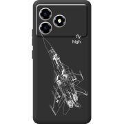 Чорний чохол BoxFace ZTE Blade A36 Військовий літак