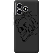 Чорний чохол BoxFace ZTE Blade A36 Skull and Roses