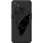 Чорний чохол BoxFace Realme XT Wolf and Raven
