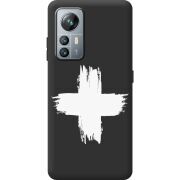 Чорний чохол BoxFace Blackview A85 Білий хрест ЗСУ