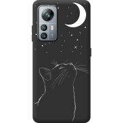 Чорний чохол BoxFace Blackview A85 Місячний кіт