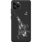 Чорний чохол BoxFace Blackview A95 Військовий літак