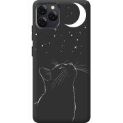 Чорний чохол BoxFace Blackview A95 Місячний кіт