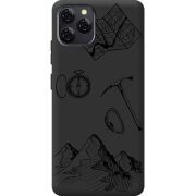 Чорний чохол BoxFace Blackview A95 Mountains
