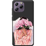 Прозорий чохол BoxFace Blackview A96 Девушка с Пионами