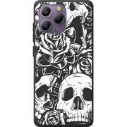 Чорний чохол BoxFace Blackview A96 Skull and Roses
