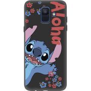 Черный чехол Uprint Samsung A600 Galaxy A6 2018 Гавайський гість Stich