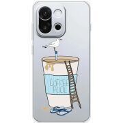 Прозорий чохол BoxFace OnePlus 13T Segull in Cofee Pool