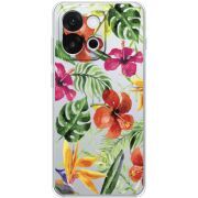 Прозорий чохол BoxFace OnePlus 13T Tropical Flowers