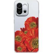 Прозорий чохол BoxFace OnePlus 13T Red Poppies
