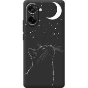 Чорний чохол BoxFace OnePlus Ace 5 Racing Місячний кіт