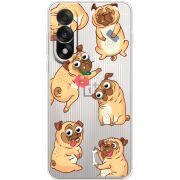 Прозорий чохол BoxFace OnePlus Ace 5 Ultra с 3D-глазками Pug