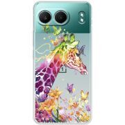 Прозорий чохол BoxFace OnePlus Nord 4 Colorful Giraffe