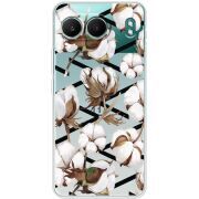 Прозорий чохол BoxFace OnePlus Nord 4 Cotton flowers