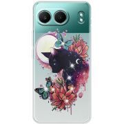 Чохол зі стразами OnePlus Nord 4 Cat in Flowers