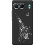 Чорний чохол BoxFace OnePlus Nord 4 Військовий літак