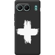 Чорний чохол BoxFace OnePlus Nord 4 Білий хрест ЗСУ