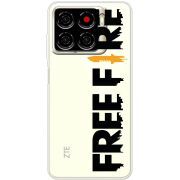 Прозорий чохол BoxFace ZTE Blade A56 Free Fire Black Logo