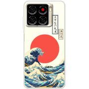 Прозорий чохол BoxFace ZTE Blade A56 Большая волна в Канагаве