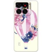 Чохол зі стразами ZTE Blade A56 Pink Air Baloon