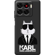 Чорний чохол BoxFace ZTE Blade A56 Cat in Black