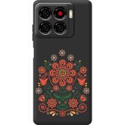 Чорний чохол BoxFace ZTE Blade A56 Ukrainian Ornament