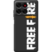 Чорний чохол BoxFace ZTE Blade A56 Free Fire White Logo