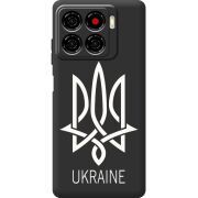 Чорний чохол BoxFace ZTE Blade A56 Тризуб монограмма ukraine