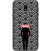 Черный чехол Uprint Samsung J400 Galaxy J4 2018 Man Pattern