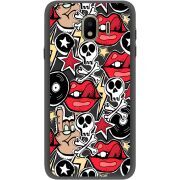 Черный чехол Uprint Samsung J400 Galaxy J4 2018 Rock Graffiti