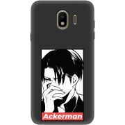 Черный чехол Uprint Samsung J400 Galaxy J4 2018 Attack On Titan - Ackerman