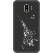 Черный чехол Uprint Samsung J400 Galaxy J4 2018 Військовий літак